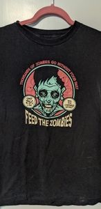 ✨BUNDLE 3+ tanks for $5 each!! "Feed the Zombies" cut-off muscle tee